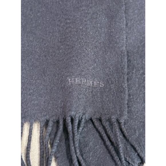 Hermes 100% Cashmere Brown Scarf Muffler*AMAZING for Winter!! High-End Luxury! - Picture 5 of 6